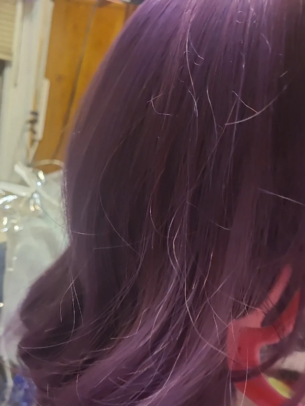 Vibrant Purple Women’s Wig — Soft Wavy Style